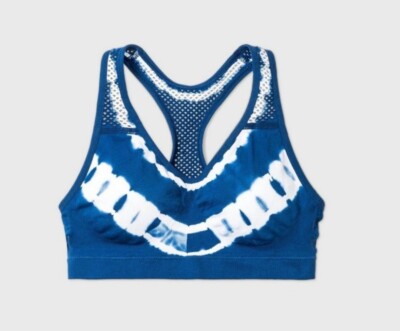 Maidenform Size XL Girls' Tie-Dye Sports Bra in Navy Blue