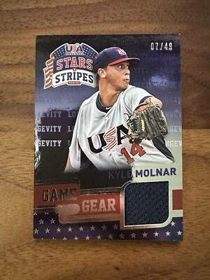2015 USA Stars & Stripes Kyle Molnar Los Angeles Angels Game Gear Relic /299