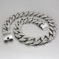 Stainless Steel Huge Heavy Necklace Biker Rock Punk Chain 5P004NA 18" 36"