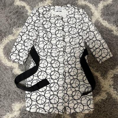 courreges 3/4 length coat white size 38 length 32 inches