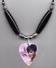 Rihanna Signature Photo Guitar Pick Necklace