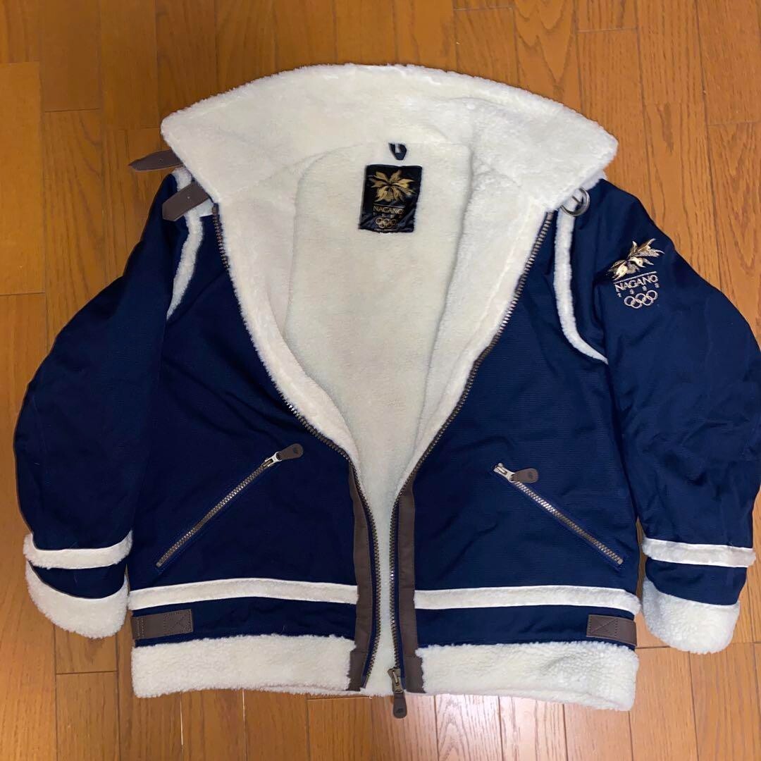 Nagano Olympics x mizuno Official Boa Jacket LOGO Winter Nagano Olympics x mizuno Official Boa Jacket LOGO Winter