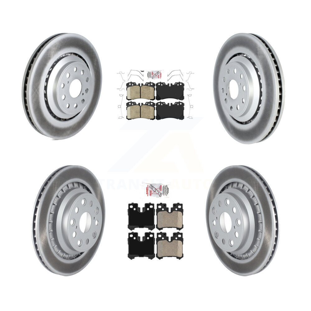 Ceramic Coated Disc Brake Rotors Front Rear Kit 6Pc for Lexus LS460 LS600h