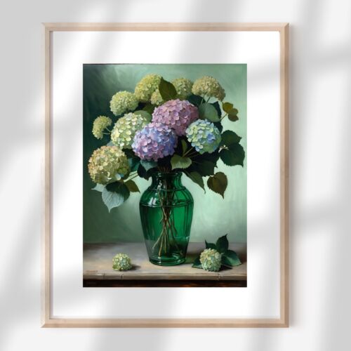Hydrangea ART PRINT Wall Picture Home Art (10 X 8” Sized) - Picture 1 of 5