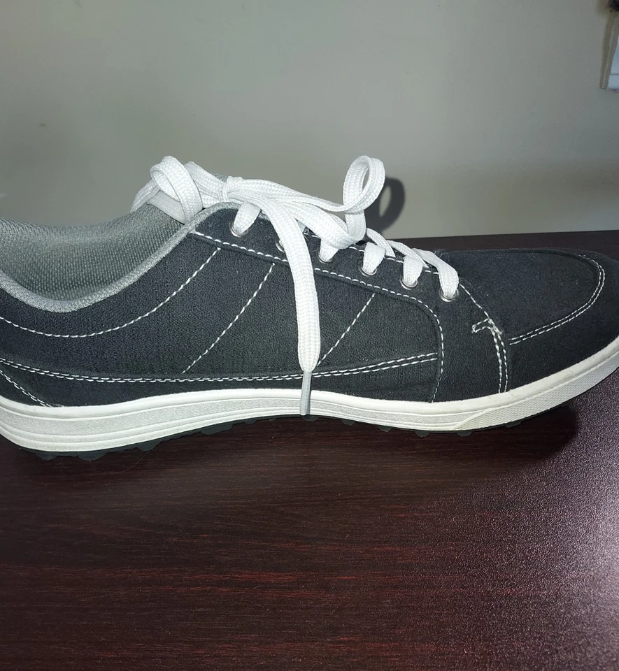 Etonic Men's Golf Shoes 9.5M Spikeless Stabi Life Lace Up Sport Black - Image 4 of 4