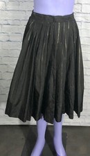 Vintage Union Made Black Sparkle Trim Pinstripe Small 24" Waist Skirt As Is