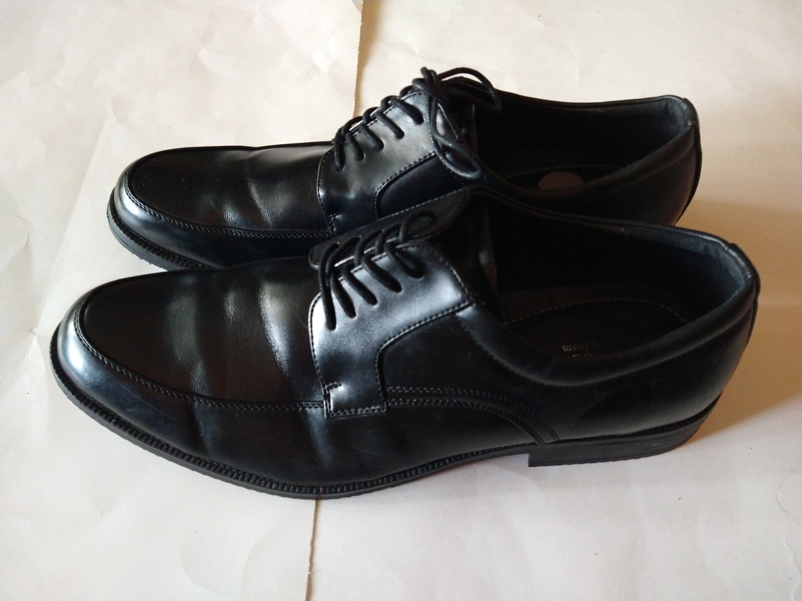 SAOLA Abito nero Oxford da uomo Van Heu scarpe stringate casual taglia 12 ottime condizioni