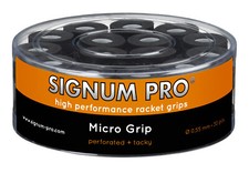 SIGNUM PRO Micro Grip Black Overgrips Jar with 30 Perforated