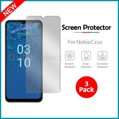 3-Pack LCD Ultra Clear HD Screen Shield Protector for Android Phone Nokia C210