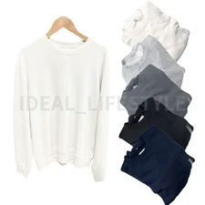 UNIQLO Sweatshirt S-4XL Pullover Long-Sleeve Crew-Neck Cotton Men 479797 NWT