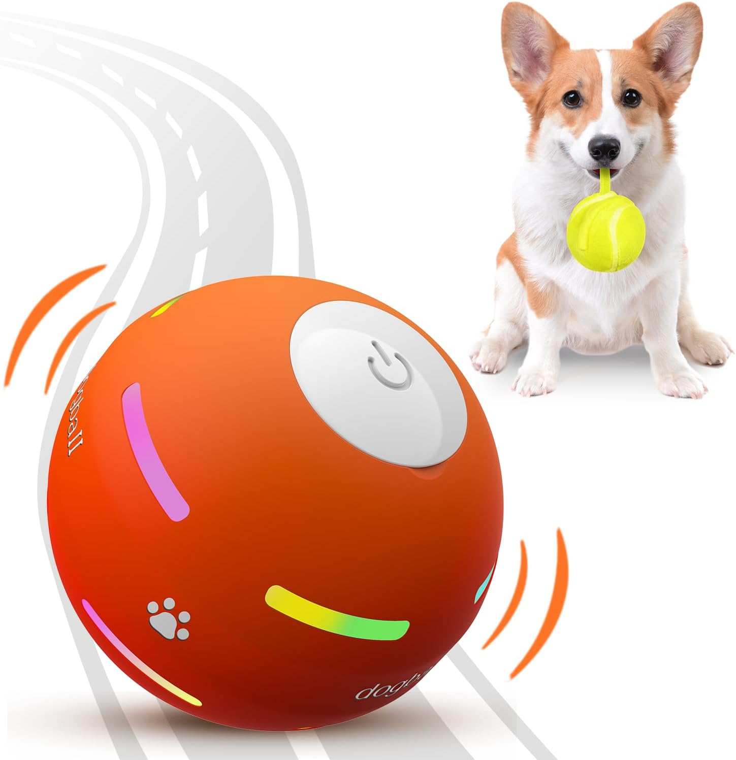 Interactive Dog Toys Dog Ball,[2025 Newly Upgraded] Durable Motion Activated Aut