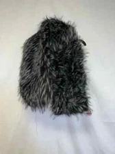 MSRP $64 Steve Madden Shaggy Faux Fur Scarf Black Size OSFA