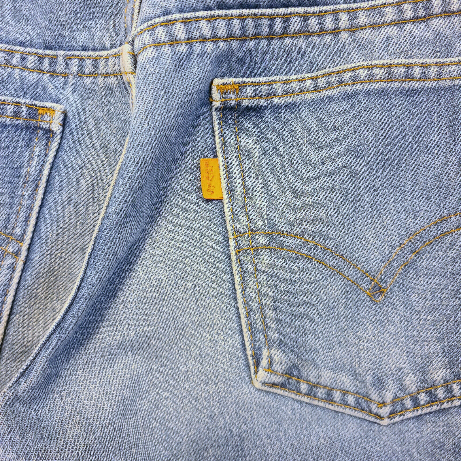 Vintage Levis Orange Tab Bell Bottom Jeans 28 X 3… - image 6