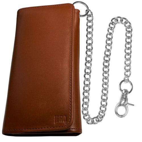 Billetera de cadena de motocicleta IBRO para hombre - 100% cuero genuino natural, larga - Imagen 81 de 169