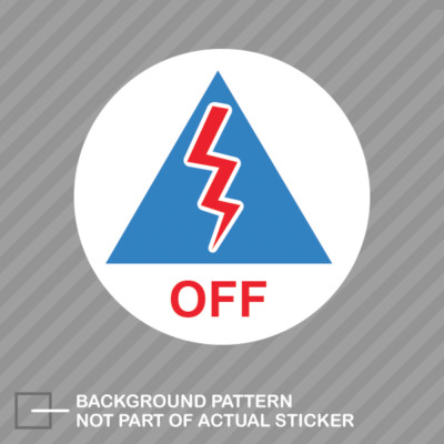 Master Switch Off Sticker Decal Vinyl racing safety car #1 | eBay