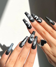 Press-on fake nails Halloween witch goth dagger Spring Fall 2026 - SHIPS FROM US