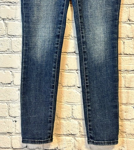 Girls Cat & Jack Stretch Adjustable Waist Midrise Skinny Blue Jeans Sz 10 - Picture 3 of 10