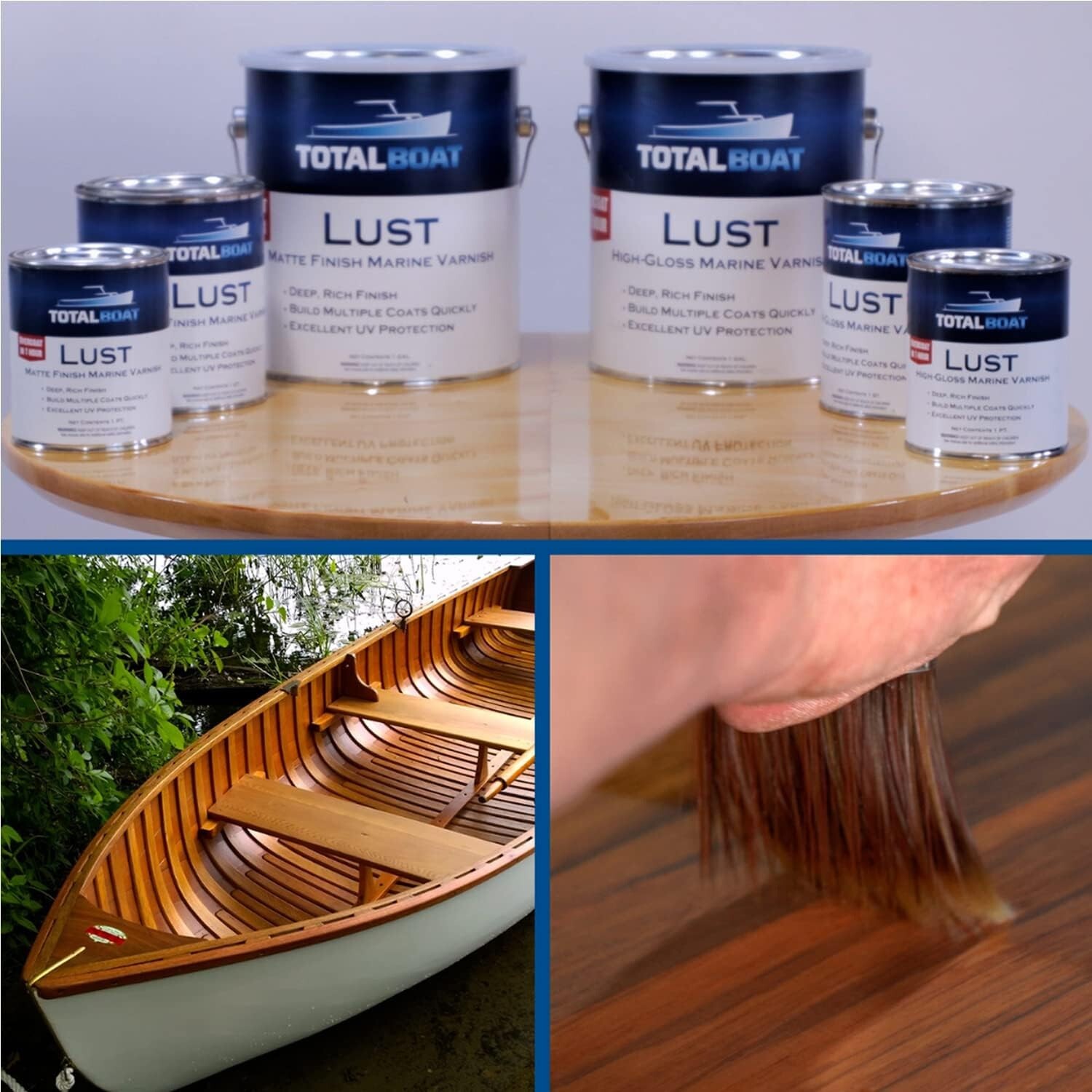 TotalBoat Lust Marine Varnish, Matte Finish for Wood Boats, Outdoor Furniture eBay