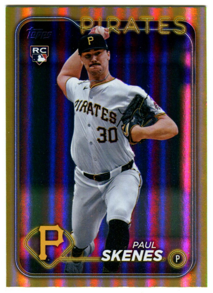 2024 Topps Update US100 Paul Skenes Gold Foil Parallel Rookie Pittsburgh Pirates