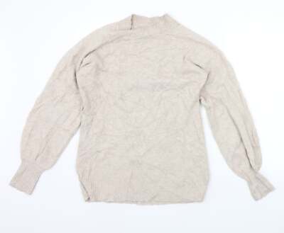 Matalan Damen Pullover beige Rundhalsausschnitt Polyestermischung Größe S
