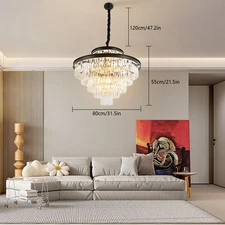 Modern Crystal Chandelier Light Ceiling Light K9 Crystal Pendant Hanging Lamp
