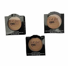 L.A. Girl Pro Face HD Matte Presses Powder 0.25 Oz Pack Of 3 Warm Caramel GPP612
