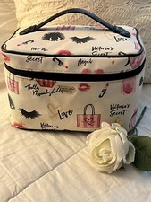 Victoria  s Secret Large Love Victoria HELLO BOMBSHELL Train Case Cosmetic Bag