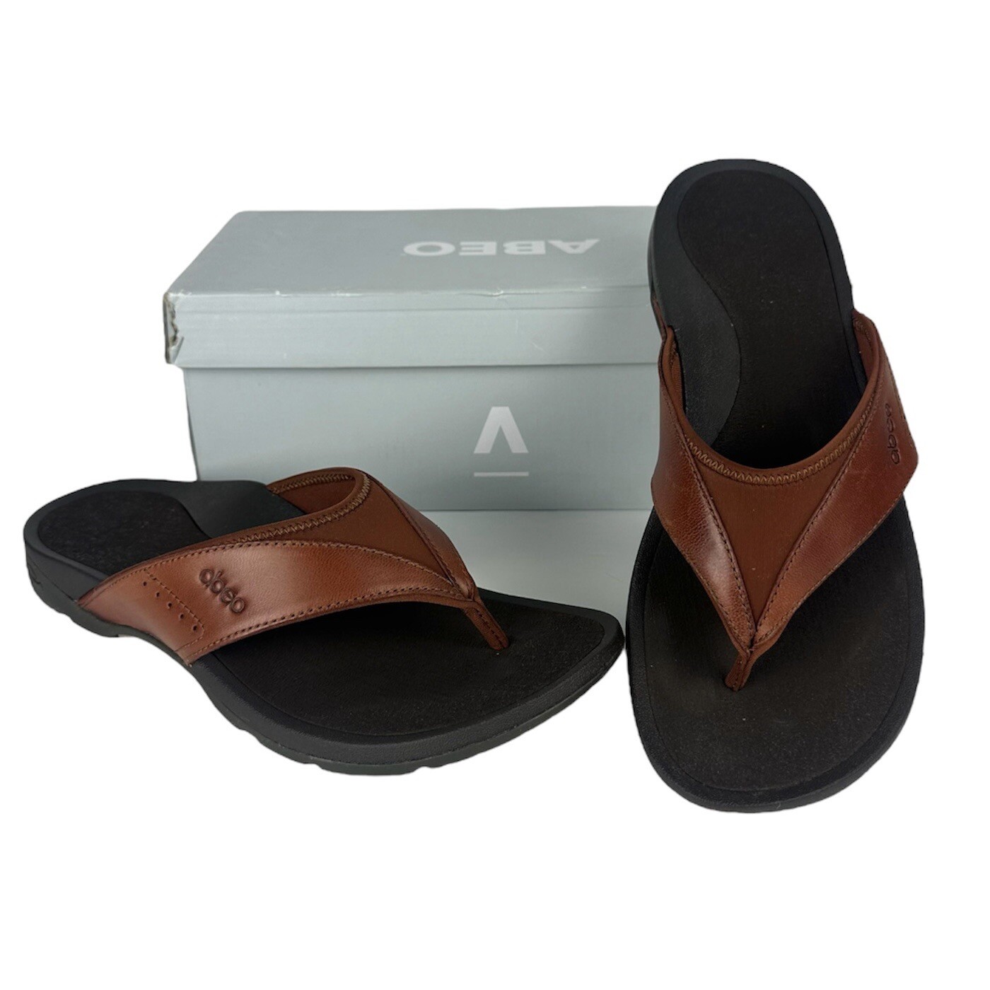 NWB $90 ABEO Balboa Metatarsal Brown Leather Comfort Orthotic Sandals -  Wmn's 10 | eBay
