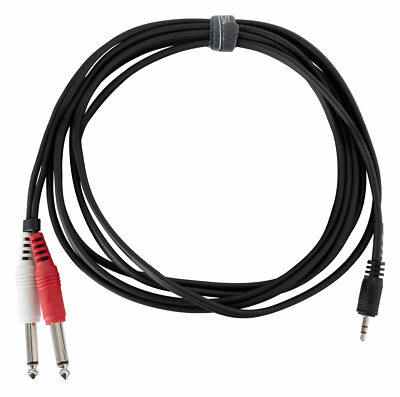 DJ PA Kabel Y-Kabel Audiokabel 3m Audio 3,5mm Mini Stereo Klinke Mono groß Aux