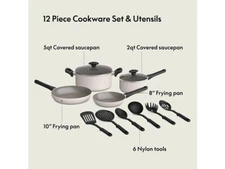 Brand New Seal  bella 12 Piece Cookware Set w EverGood™ Ceramic Nonstick Coating