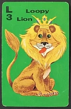 Loopy Lion Vintage Single Swap Animal Rummy Game Card