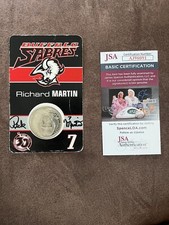 Sabres 30th Anniversary Collector Coin Rick Martin Signed Auto JSA COA Deceased