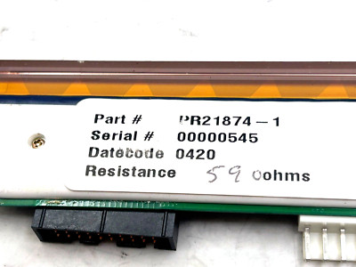 DATAMAX I- 4206,1- 4208, - 4212 PR21874   1 Print Head 590 OHMS NEW/Nos