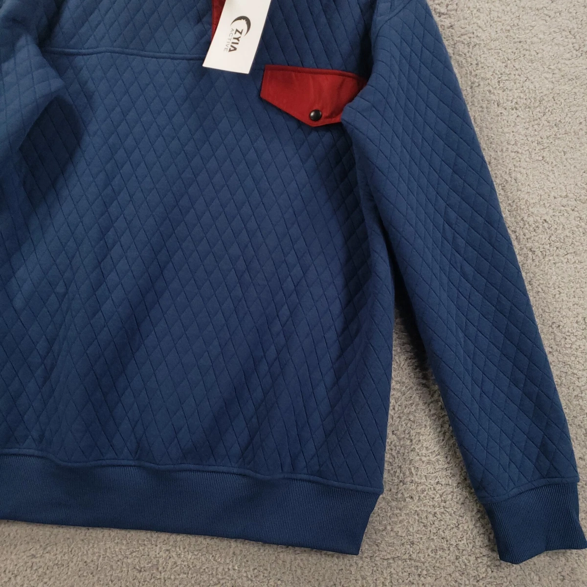 Zyia quilted snap pocket sweatshirt hot sale