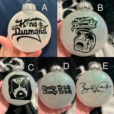 Handmade “Cheap Trick Or King Diamond" Christmas ornaments! see details!