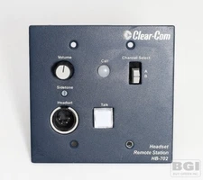 ClearCom Encore 2-Channel ntercom Headset Remote Station HB-702 Face Panel only