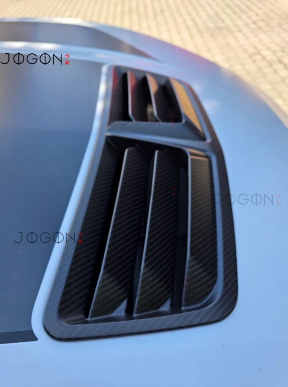 Dark Horse For Ford Mustang S650 GT 24-up Dry Carbon Front Hood Vent Scoop Decor - Picture 5 of 14