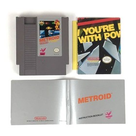 [] North American version Famicom NES Metroid /Metroid Box theory/flyer Damaged