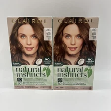 Clairol Natural Instincts Demi-Permanent Hair Dye, 6G Light Golden Brown 2 Pack
