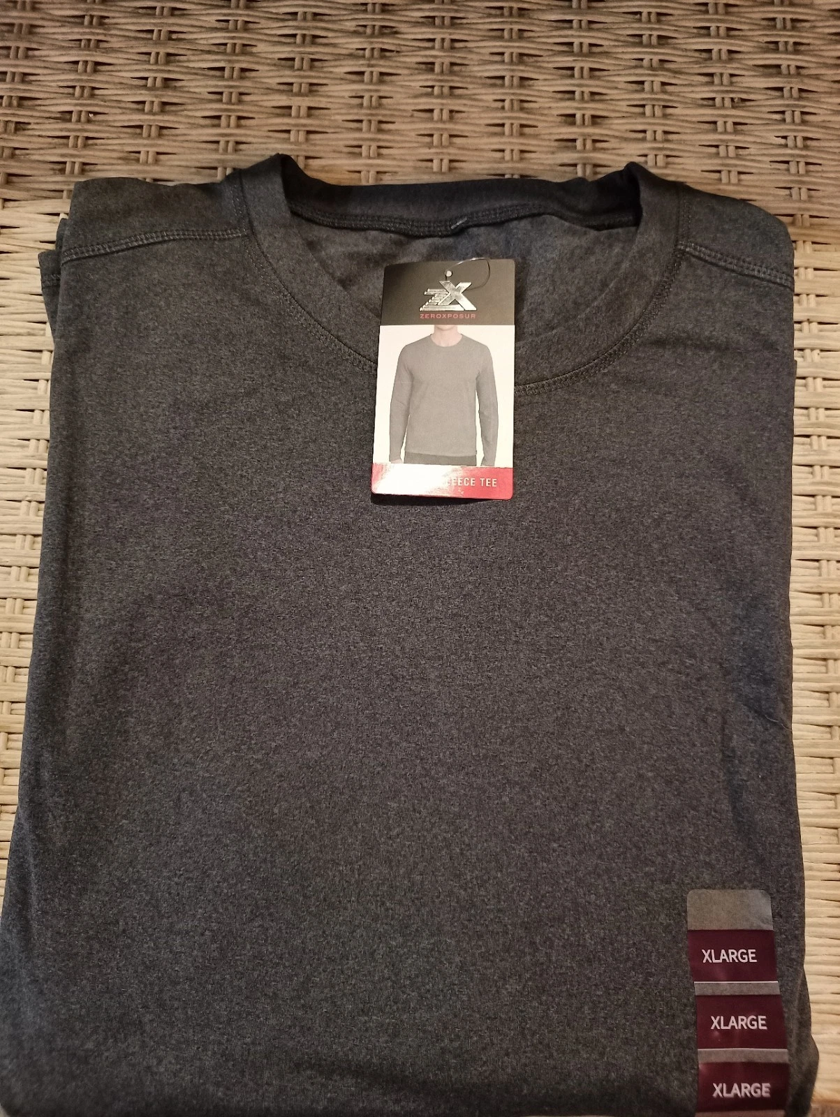 Zeroxposure XL Soft Brushed Fleece Tee Dark Gray Long Sleeve Pullover Athletic