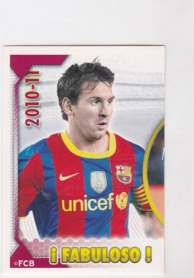 2010-11 Panini FC Barcelona STICKER SP  #120 LIONEL MESSI G.O.A.T.