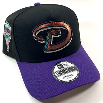 New Era AZ Diamondbacks Exclusive Black Purple 9FORTY A-Frame Snapback Hat Cap
