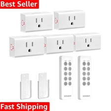 Innovative Remote Control for 5 Outlets: Wall-Mountable, 15 AMP, Energy Saving