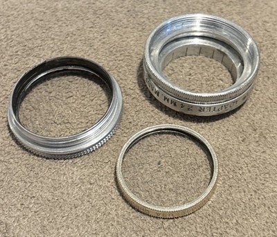 Bolsey Camera Series V Filter Holder w/ Sky Lite 1A Filter * 24mm Slip-On *3-pcs