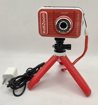 VTech KidiZoom Creator Cam HD Video Camera Kids Red with Stand Working Tested