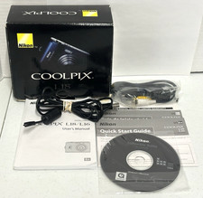 Nikon Coolpix L18 rosso fotocamera digitale scatola cavi avvio rapido manuali NO FOTOCAMERA