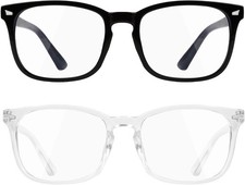 2 PCS Blue Light Glasses for Woman, Blue Light Glasses Men Bluelight Blocking Gl