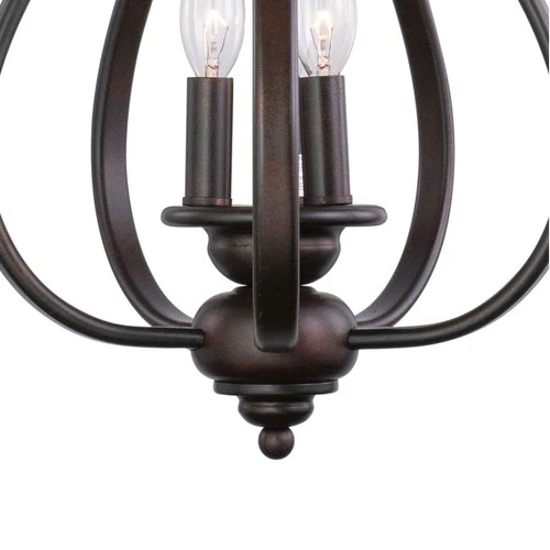 Monrovia 3-Light Pendant in Transitional and Cage Style 24 Inches Tall and 11.25 - Picture 9 of 12