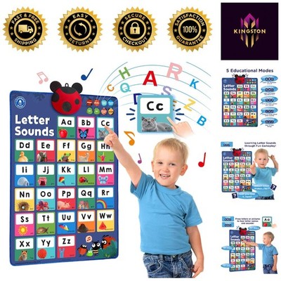 Screen-Free Interactive Letters Sounds Poster for Kindergarten Learning Fun