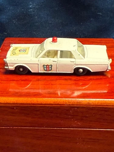 👀 VINTAGE LESNEY MATCHBOX #55 MERCURY POLICE CAR WHITE 👀